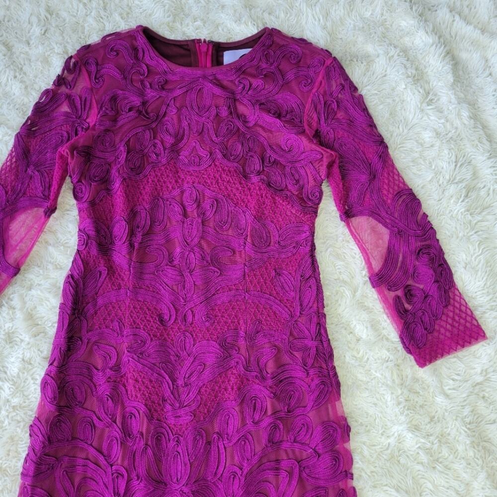 JS Collections 3/4-Sleeve Soutache sheath dress 4 - Picture 2 of 8